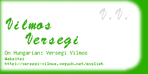 vilmos versegi business card